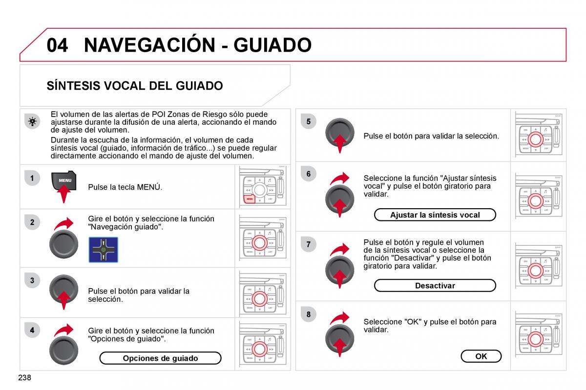 Citroen C4 Picasso I 1 owners manual manual del propietario / page 264