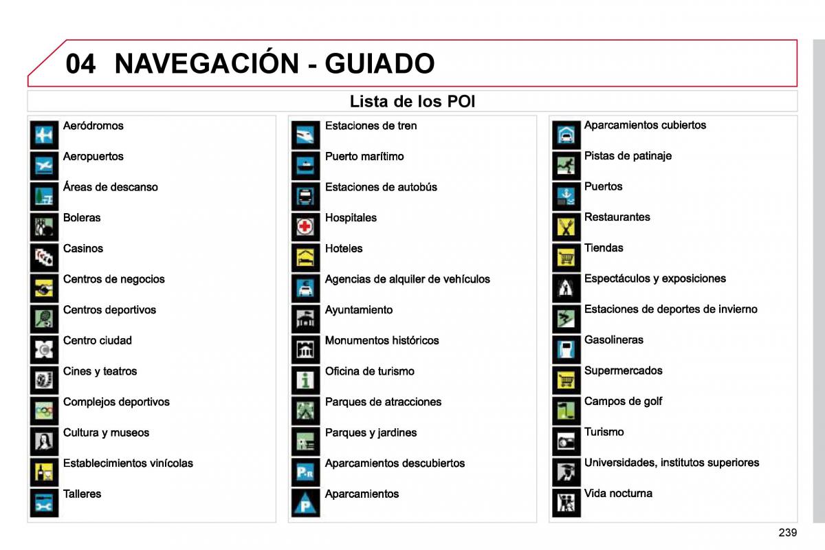 Citroen C4 Picasso I 1 owners manual manual del propietario / page 265