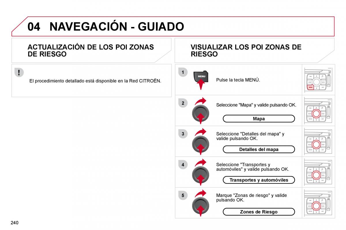 Citroen C4 Picasso I 1 owners manual manual del propietario / page 266