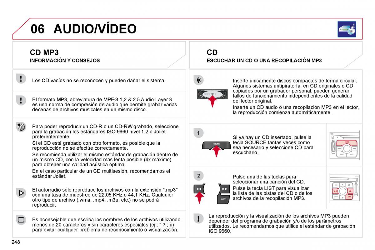 Citroen C4 Picasso I 1 owners manual manual del propietario / page 274