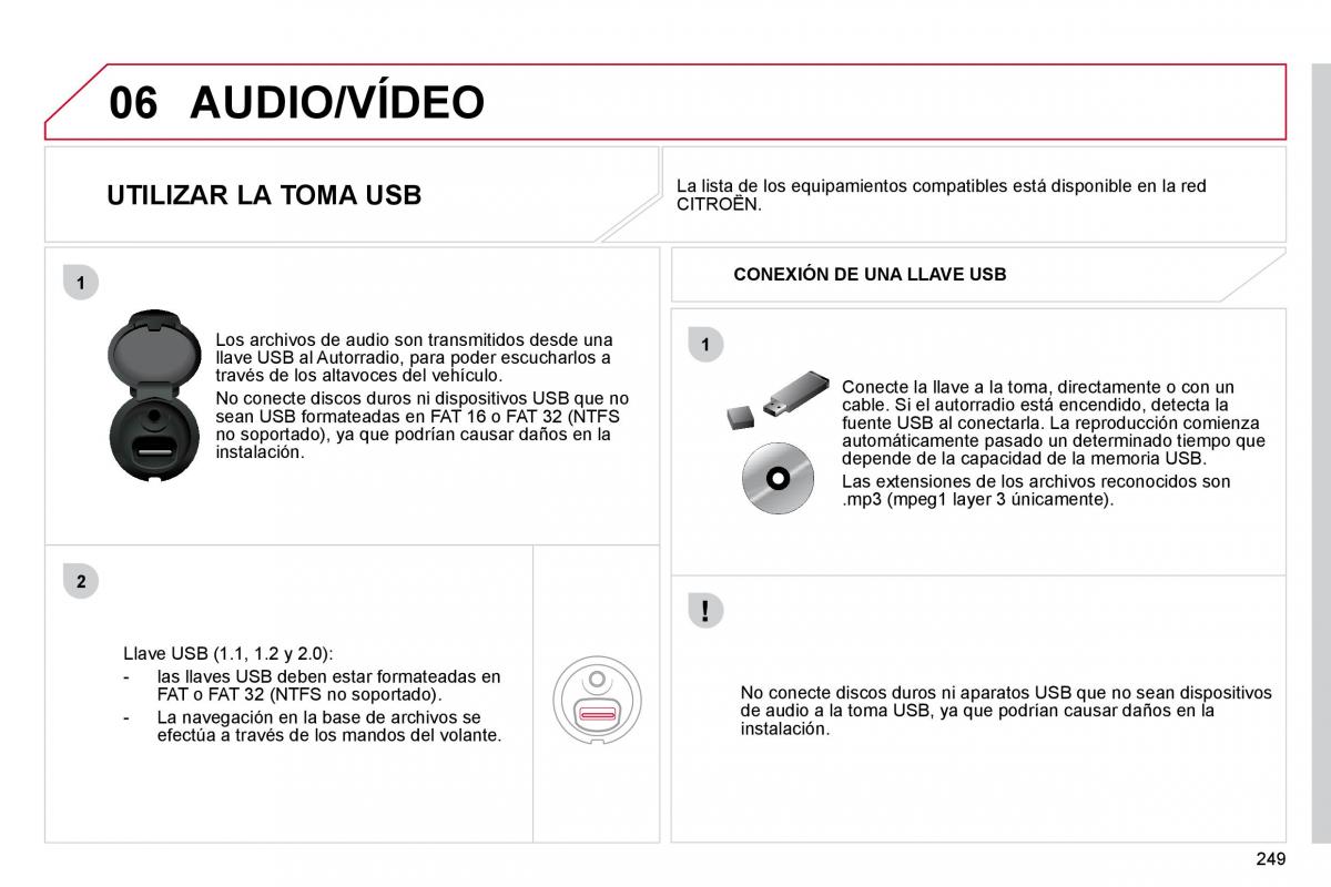 Citroen C4 Picasso I 1 owners manual manual del propietario / page 275