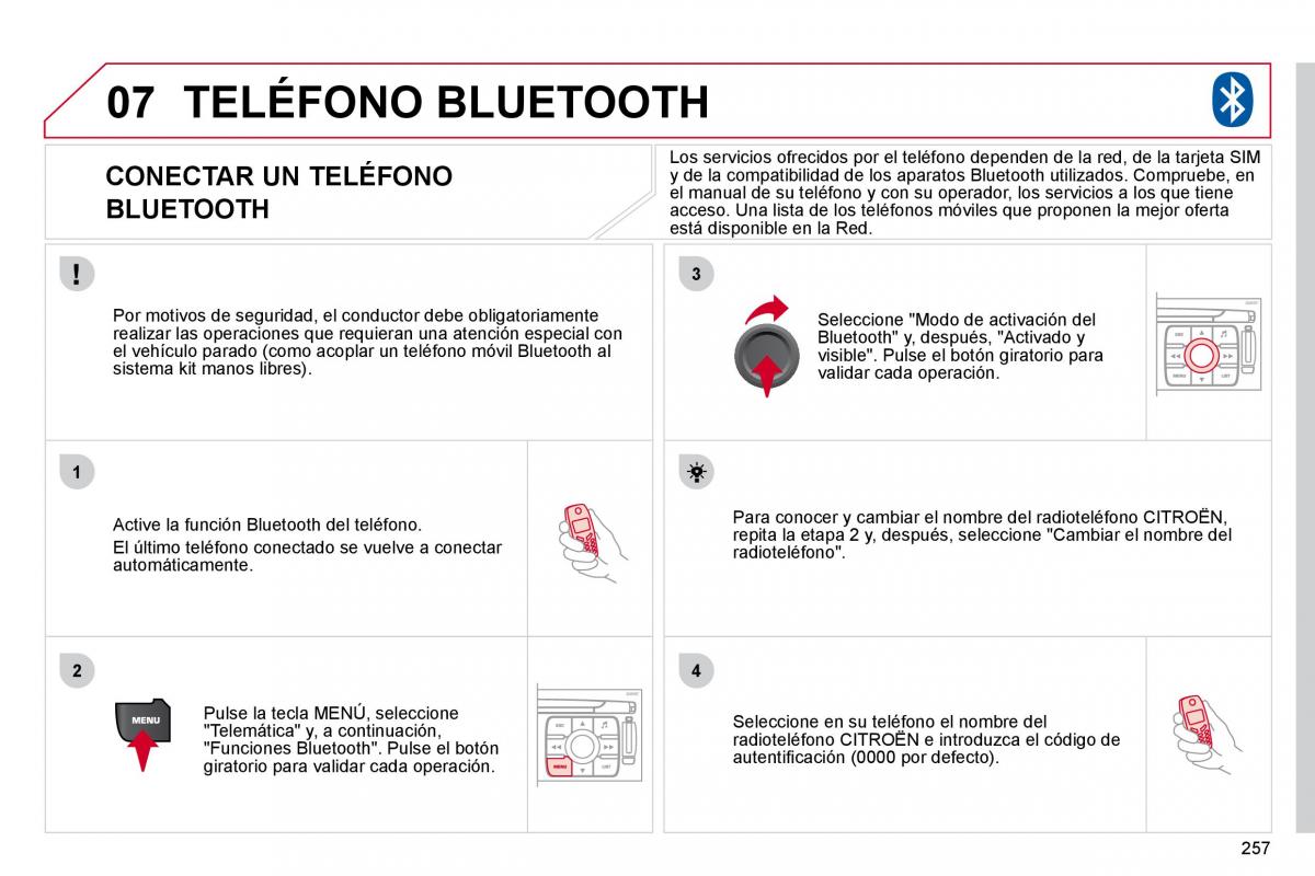 Citroen C4 Picasso I 1 owners manual manual del propietario / page 283