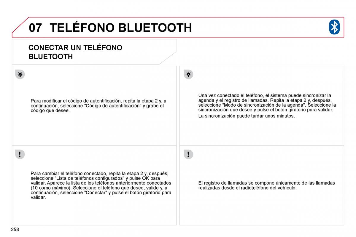 Citroen C4 Picasso I 1 owners manual manual del propietario / page 284