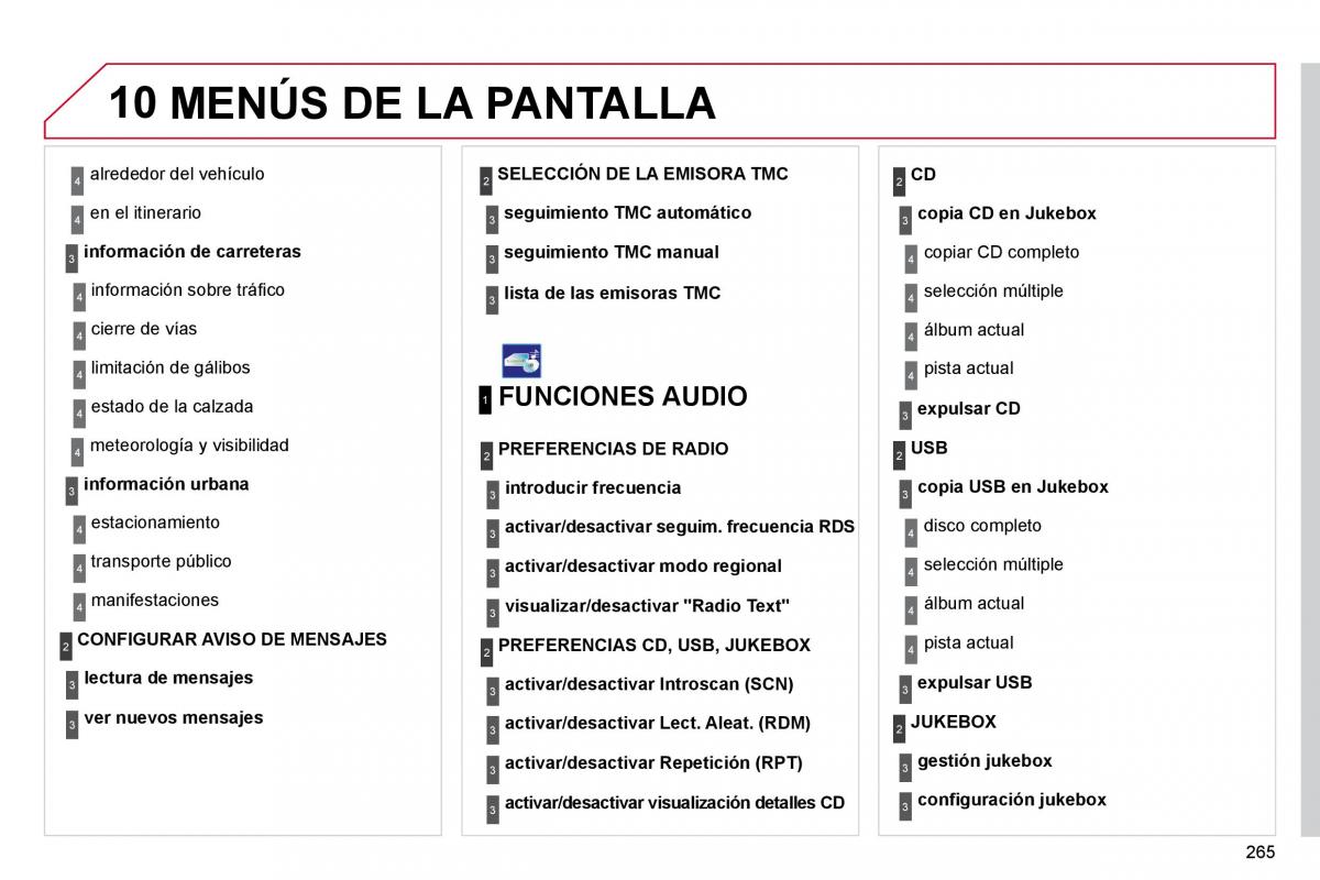 Citroen C4 Picasso I 1 owners manual manual del propietario / page 291