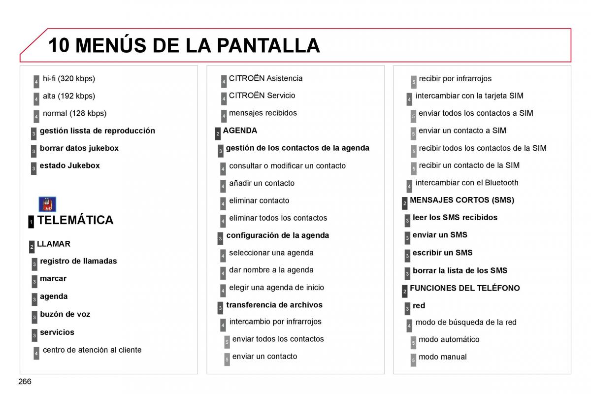 Citroen C4 Picasso I 1 owners manual manual del propietario / page 292