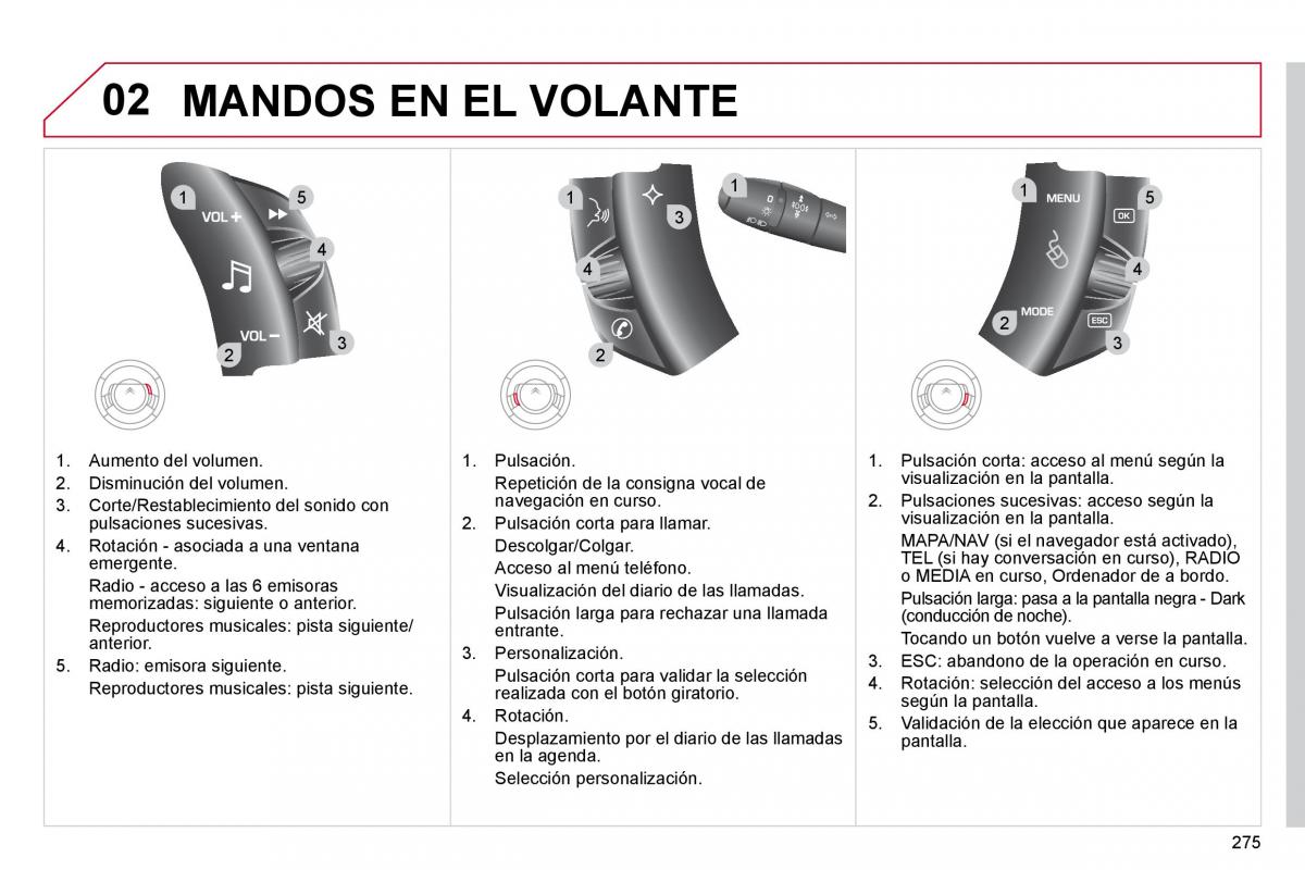 Citroen C4 Picasso I 1 owners manual manual del propietario / page 300