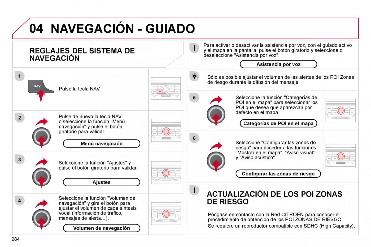 Citroen C4 Picasso I 1 owners manual manual del propietario / page 309