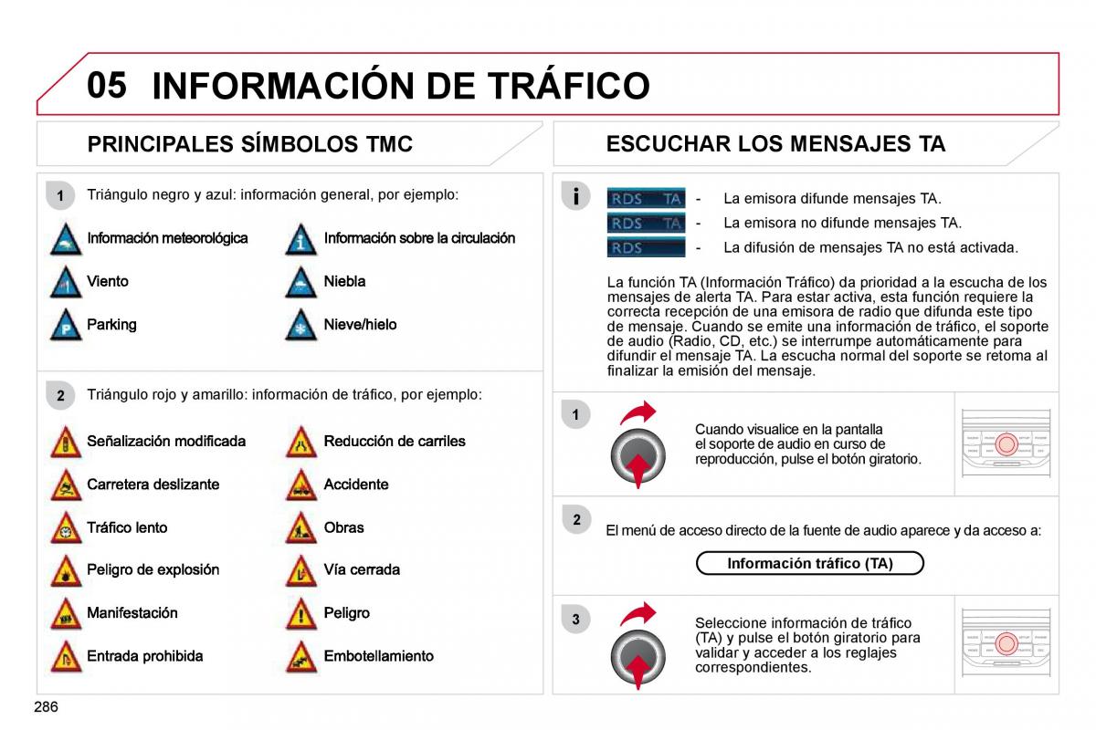 Citroen C4 Picasso I 1 owners manual manual del propietario / page 311