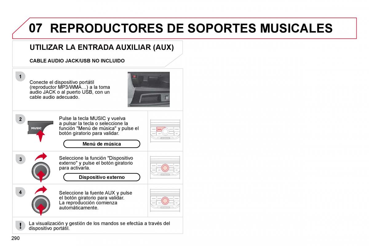 Citroen C4 Picasso I 1 owners manual manual del propietario / page 315