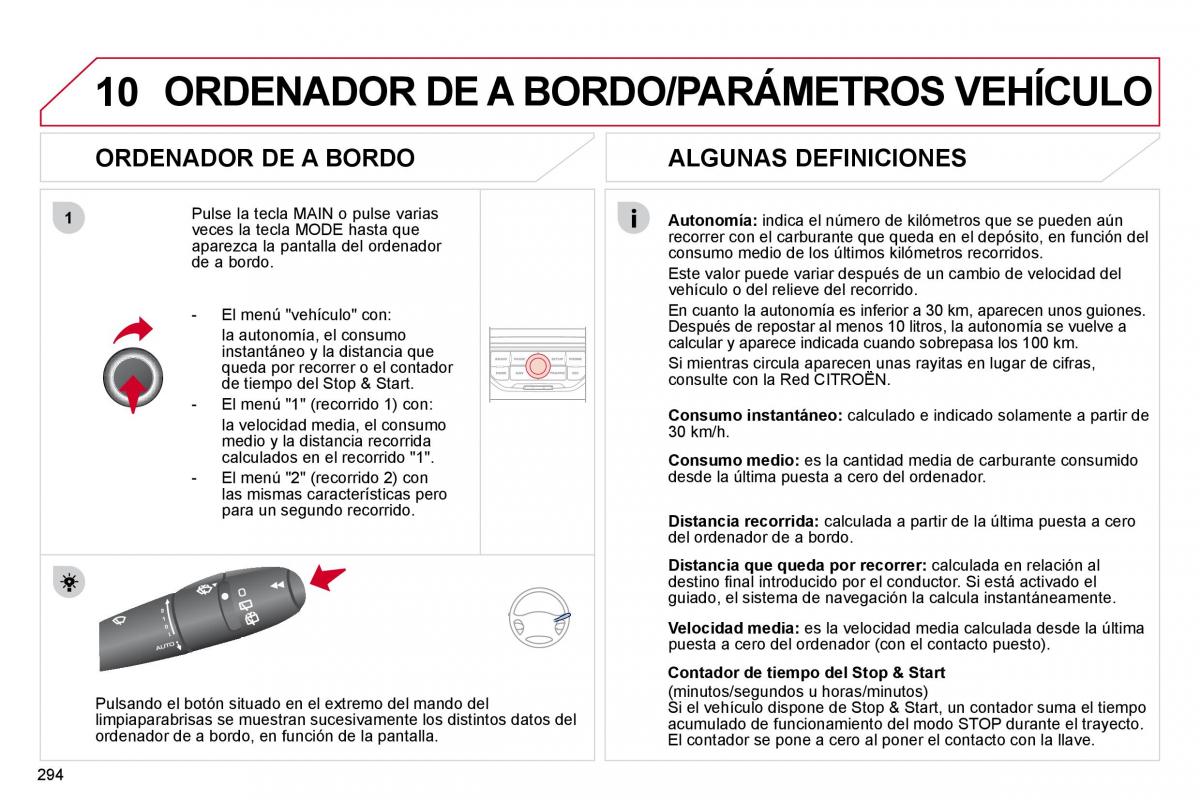 Citroen C4 Picasso I 1 owners manual manual del propietario / page 319