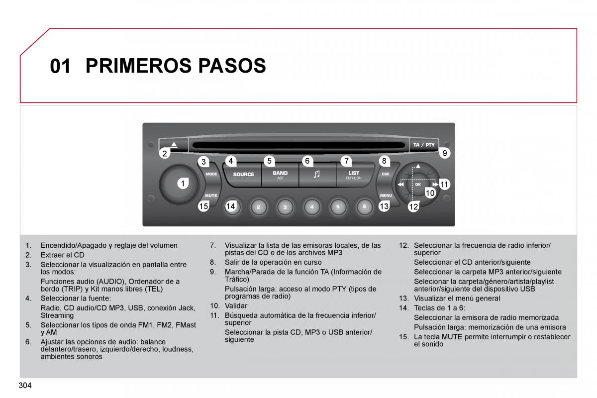 Citroen C4 Picasso I 1 owners manual manual del propietario / page 329