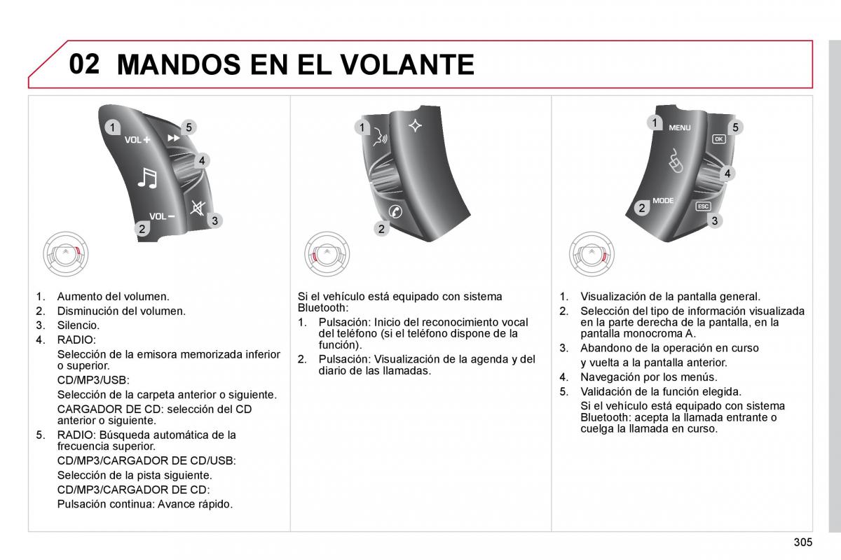 Citroen C4 Picasso I 1 owners manual manual del propietario / page 330