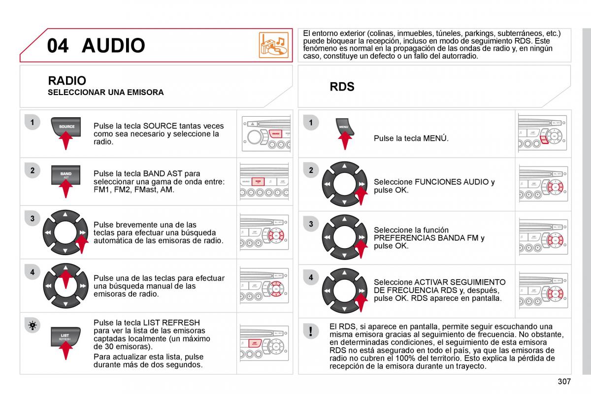 Citroen C4 Picasso I 1 owners manual manual del propietario / page 332