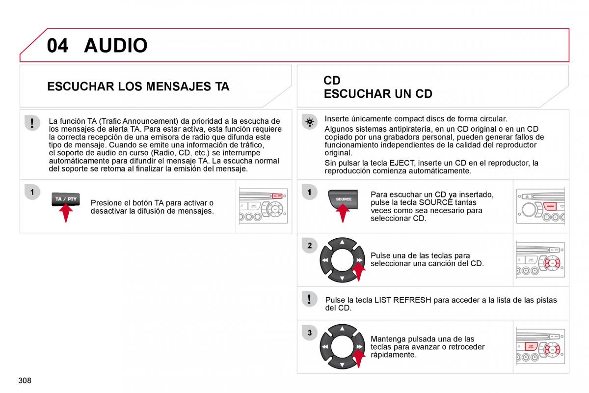 Citroen C4 Picasso I 1 owners manual manual del propietario / page 333