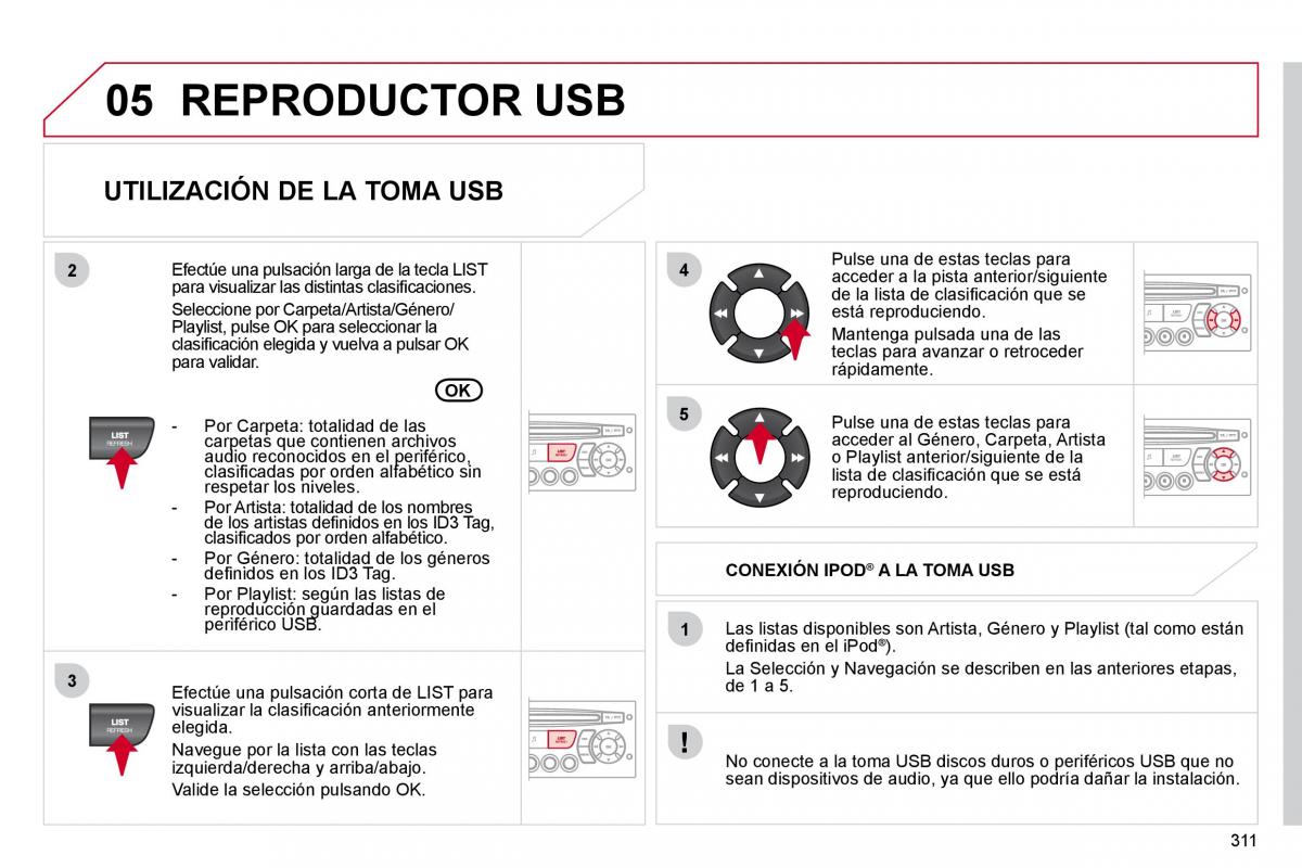 Citroen C4 Picasso I 1 owners manual manual del propietario / page 336