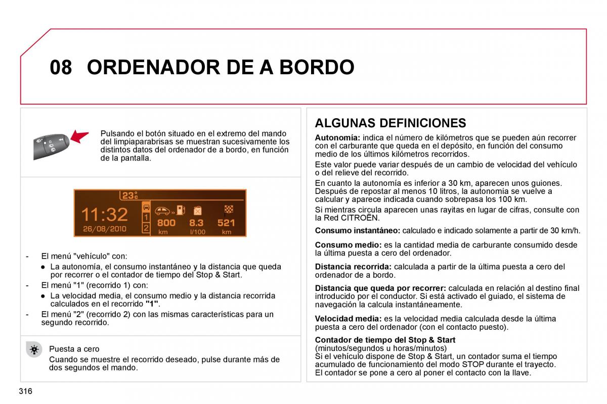 Citroen C4 Picasso I 1 owners manual manual del propietario / page 341