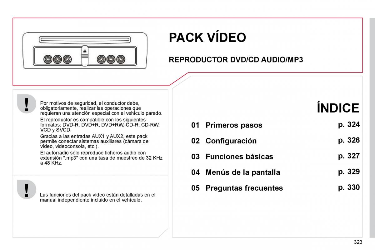 Citroen C4 Picasso I 1 owners manual manual del propietario / page 348