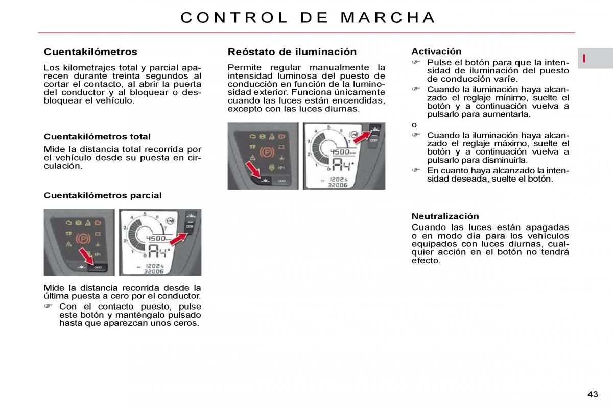 Citroen C4 Picasso I 1 owners manual manual del propietario / page 40