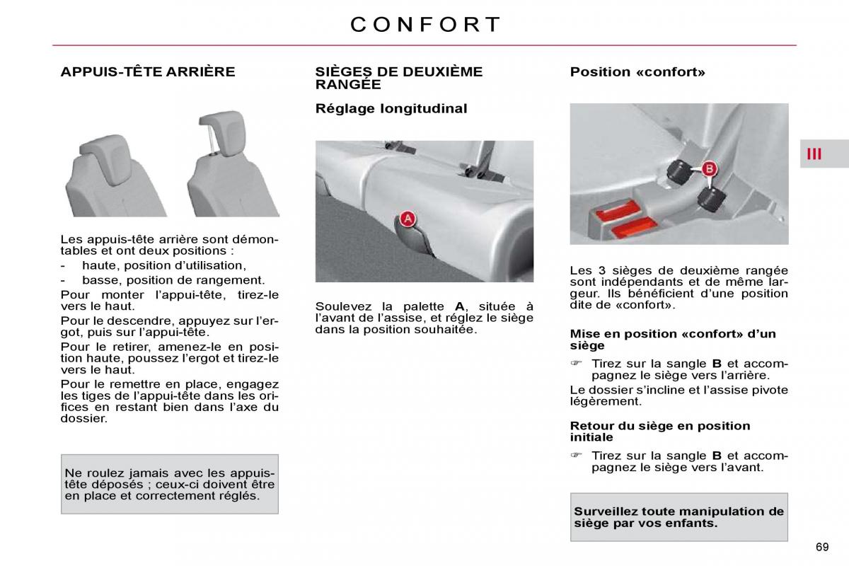 Citroen C4 Picasso I 1 owners manual manuel du proprietaire / page 59