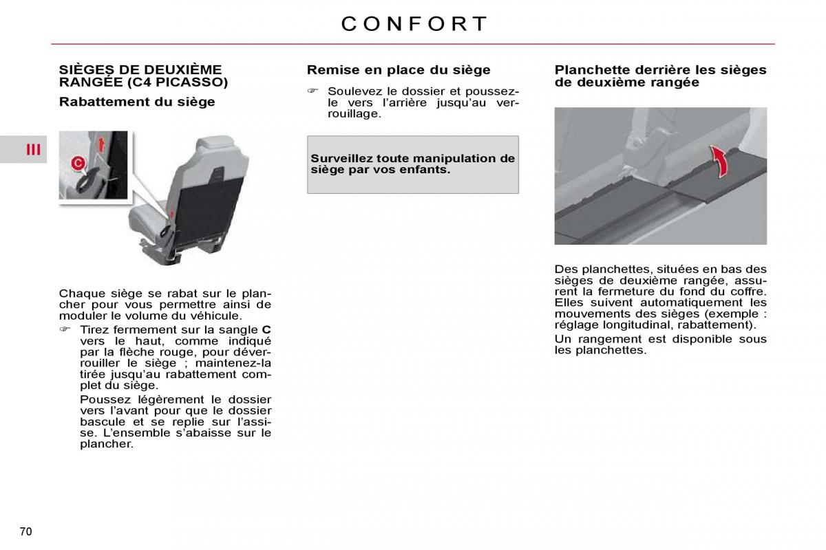 Citroen C4 Picasso I 1 owners manual manuel du proprietaire / page 61