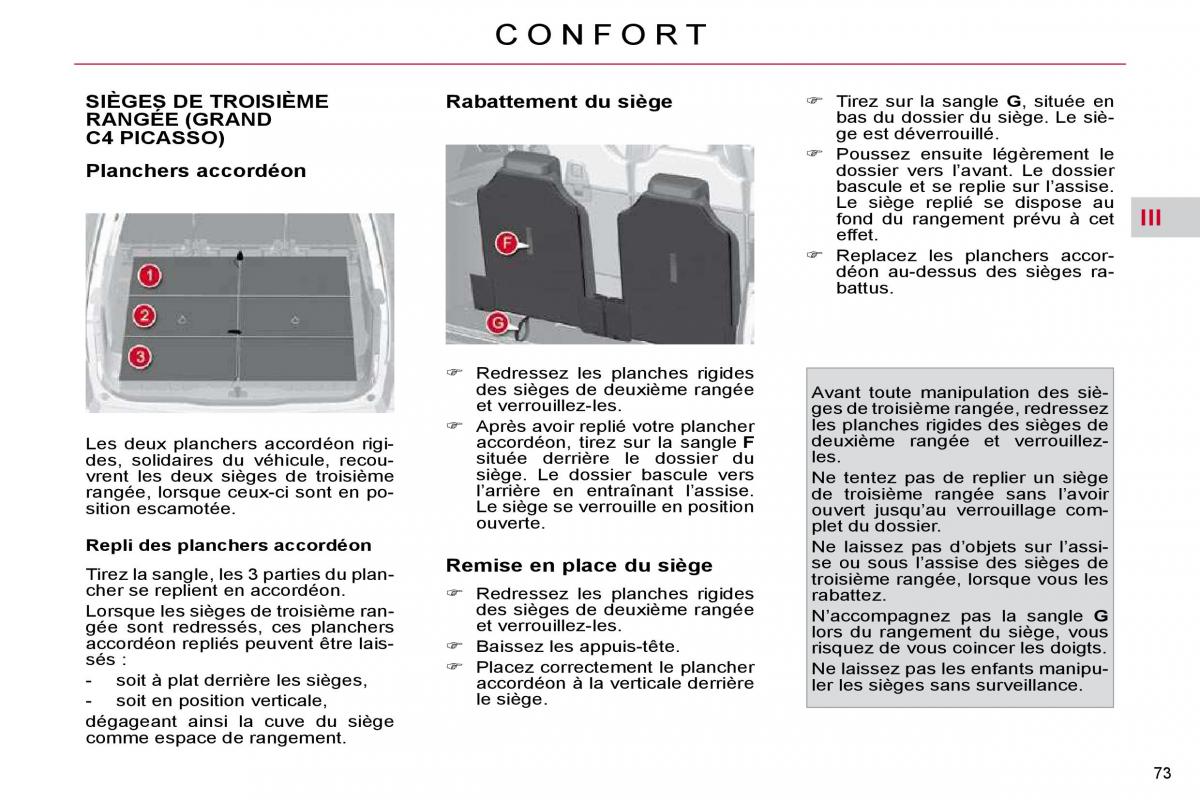 Citroen C4 Picasso I 1 owners manual manuel du proprietaire / page 64