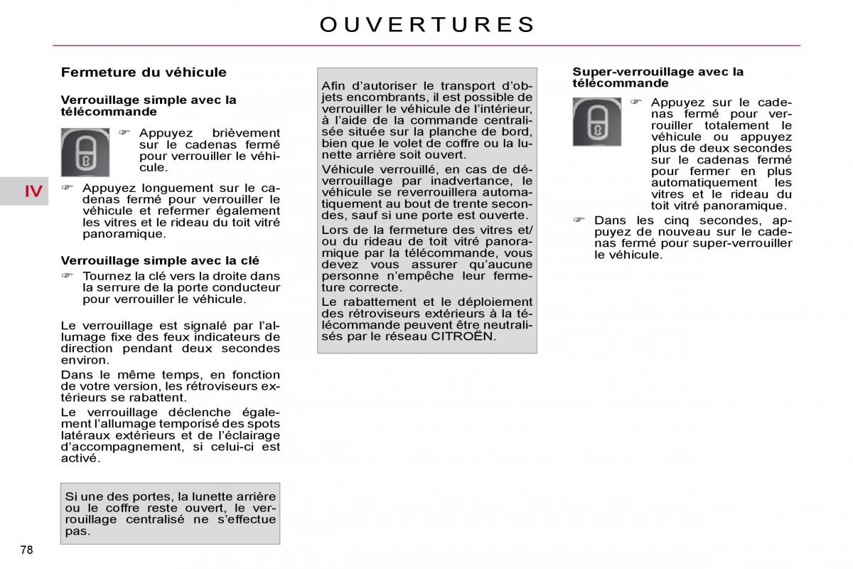 Citroen C4 Picasso I 1 owners manual manuel du proprietaire / page 69