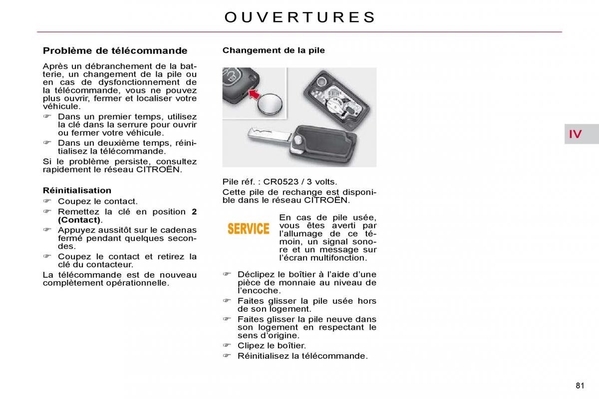 Citroen C4 Picasso I 1 owners manual manuel du proprietaire / page 72