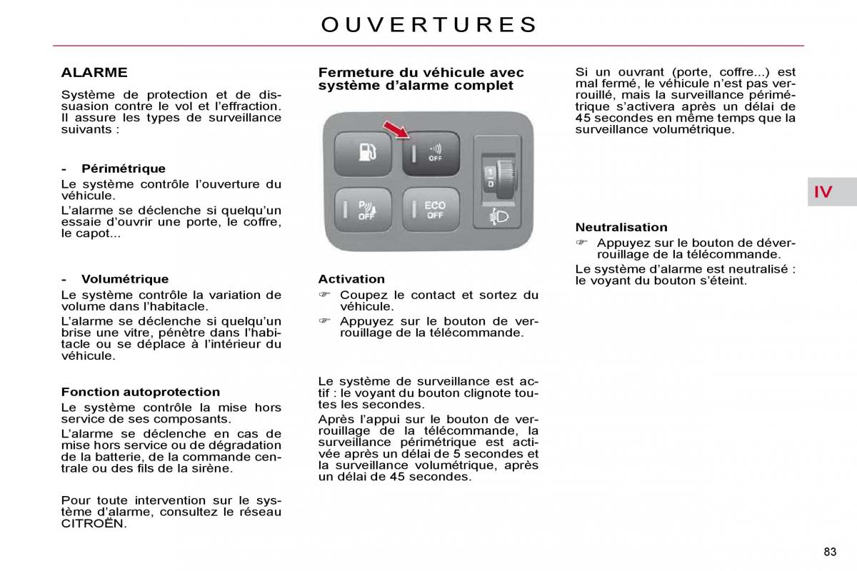 Citroen C4 Picasso I 1 owners manual manuel du proprietaire / page 78