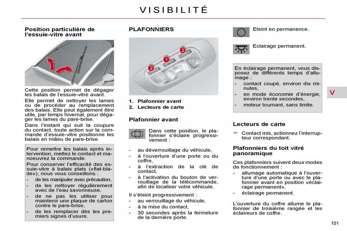 Citroen C4 Picasso I 1 owners manual manuel du proprietaire / page 93