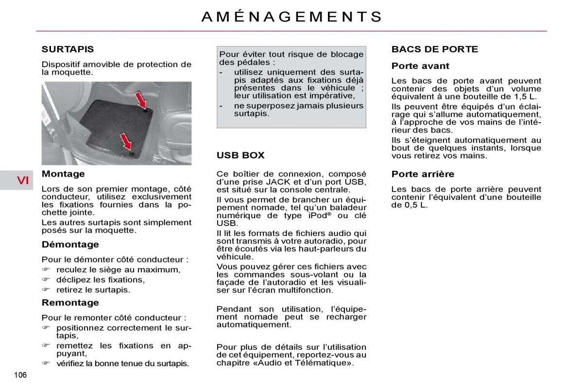 Citroen C4 Picasso I 1 owners manual manuel du proprietaire / page 97