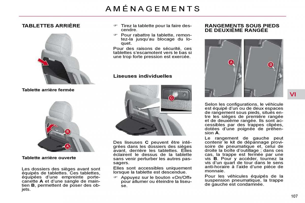 Citroen C4 Picasso I 1 owners manual manuel du proprietaire / page 98