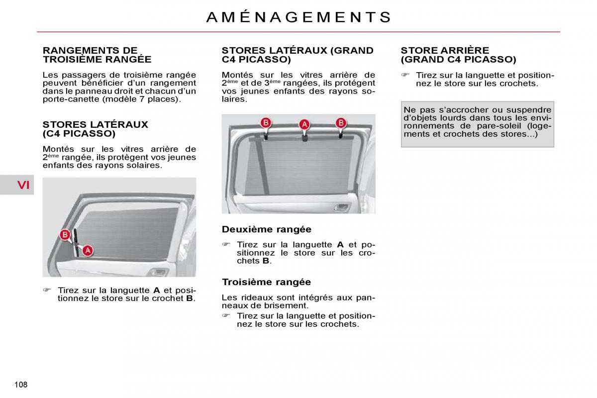 Citroen C4 Picasso I 1 owners manual manuel du proprietaire / page 99