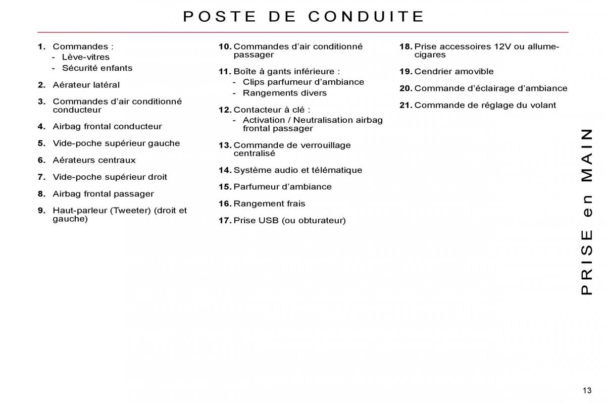 Citroen C4 Picasso I 1 owners manual manuel du proprietaire / page 10