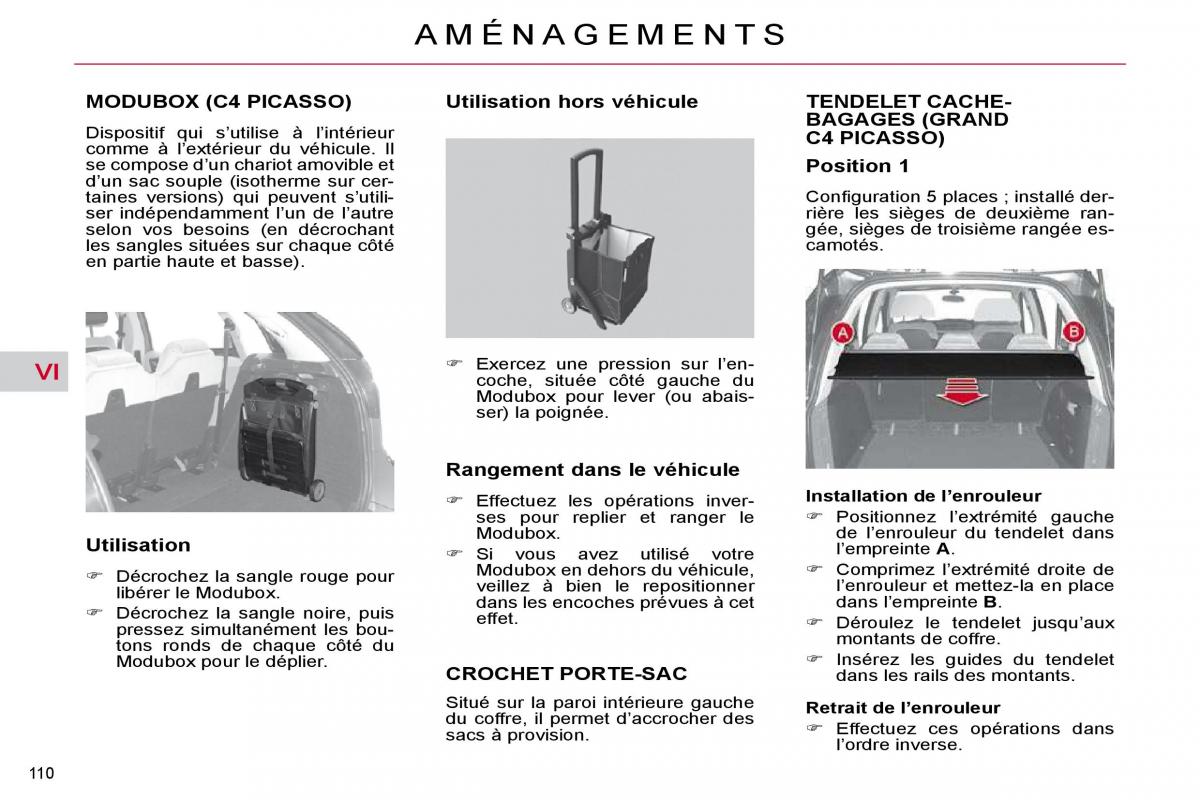 Citroen C4 Picasso I 1 owners manual manuel du proprietaire / page 107