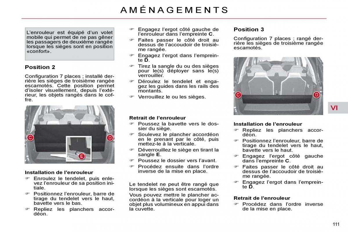 Citroen C4 Picasso I 1 owners manual manuel du proprietaire / page 108