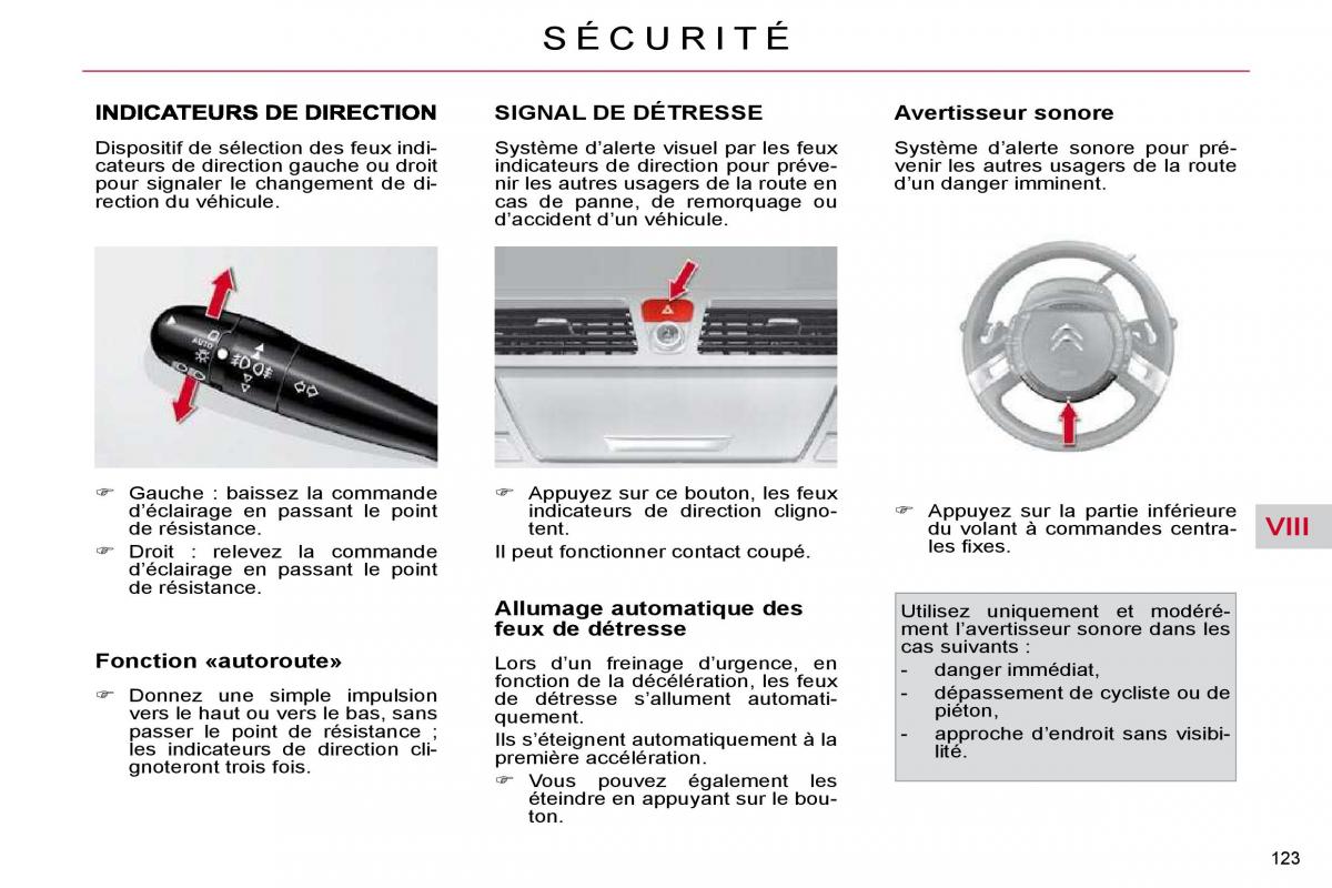 Citroen C4 Picasso I 1 owners manual manuel du proprietaire / page 128