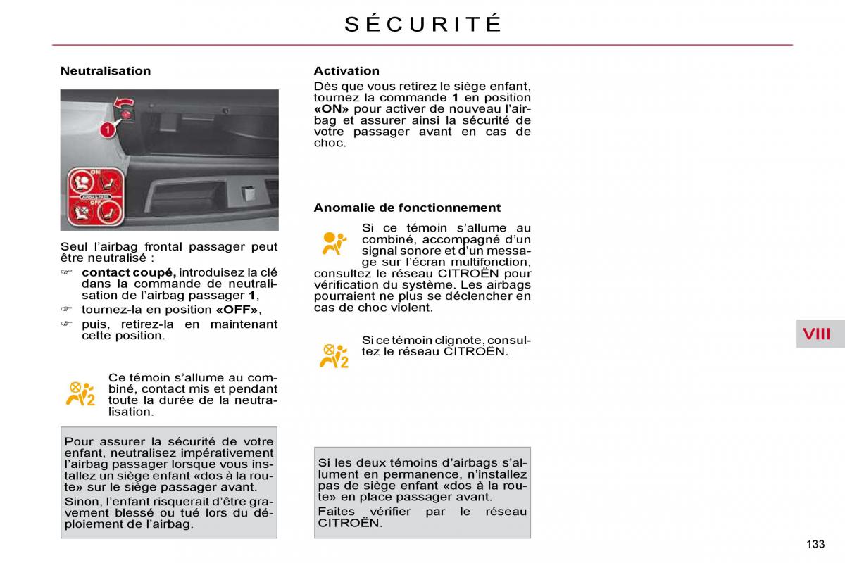 Citroen C4 Picasso I 1 owners manual manuel du proprietaire / page 137