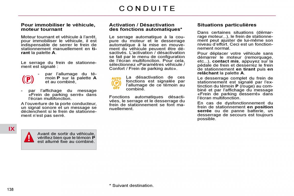 Citroen C4 Picasso I 1 owners manual manuel du proprietaire / page 143