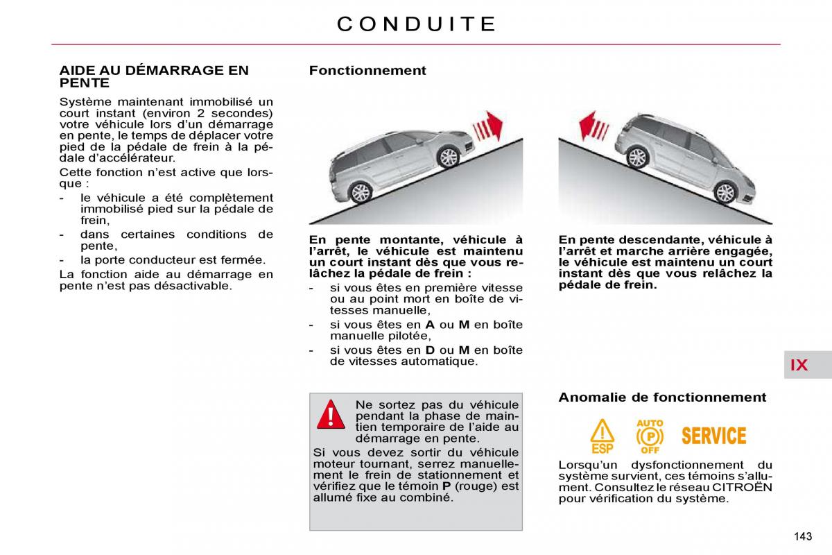 Citroen C4 Picasso I 1 owners manual manuel du proprietaire / page 148