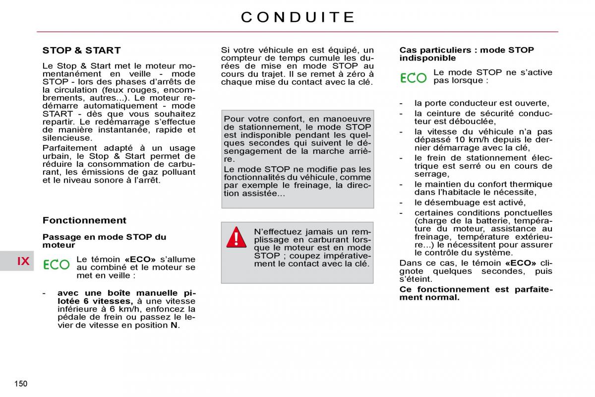 Citroen C4 Picasso I 1 owners manual manuel du proprietaire / page 155