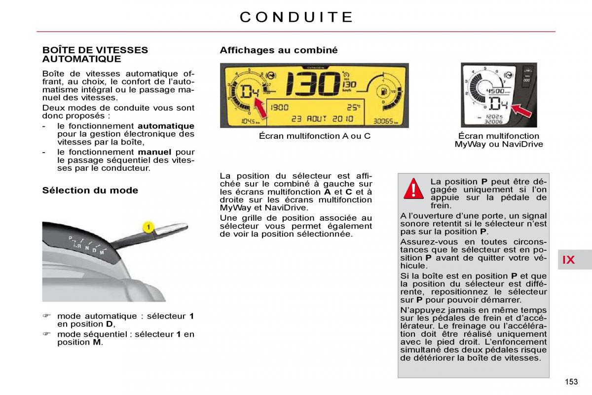 Citroen C4 Picasso I 1 owners manual manuel du proprietaire / page 158