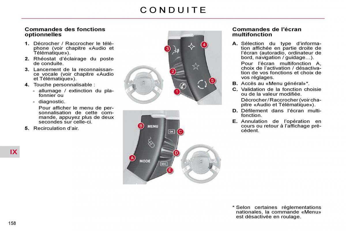 Citroen C4 Picasso I 1 owners manual manuel du proprietaire / page 163