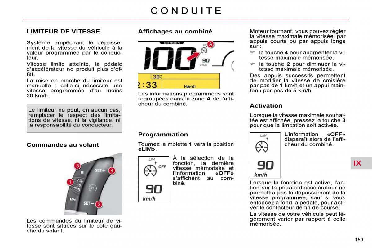 Citroen C4 Picasso I 1 owners manual manuel du proprietaire / page 164