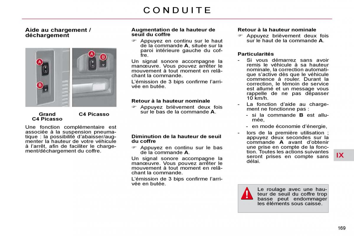 Citroen C4 Picasso I 1 owners manual manuel du proprietaire / page 174