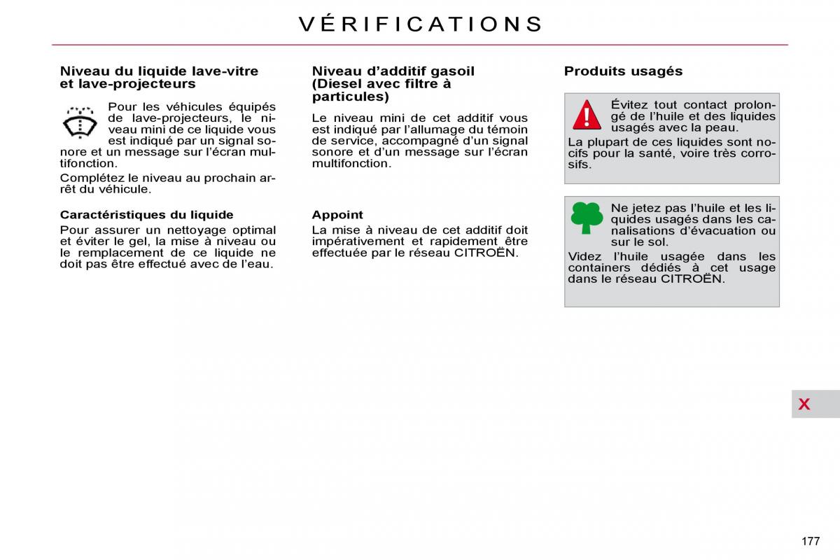 Citroen C4 Picasso I 1 owners manual manuel du proprietaire / page 181