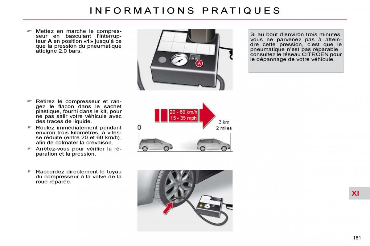 Citroen C4 Picasso I 1 owners manual manuel du proprietaire / page 185