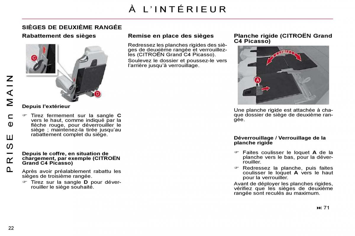 Citroen C4 Picasso I 1 owners manual manuel du proprietaire / page 19