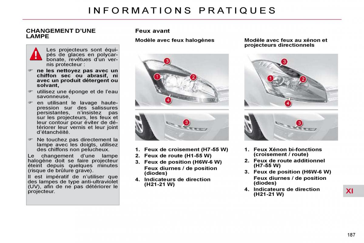 Citroen C4 Picasso I 1 owners manual manuel du proprietaire / page 192