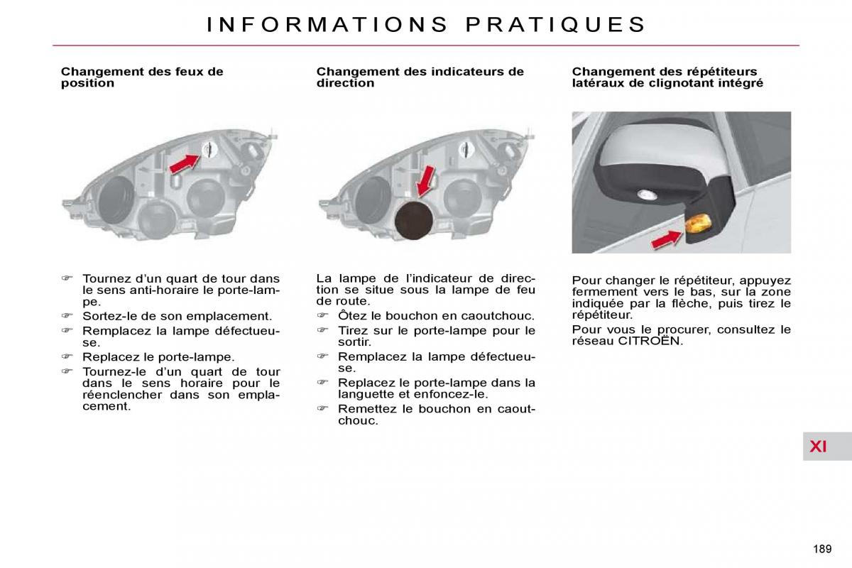 Citroen C4 Picasso I 1 owners manual manuel du proprietaire / page 194