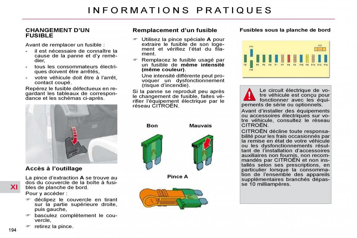 Citroen C4 Picasso I 1 owners manual manuel du proprietaire / page 200